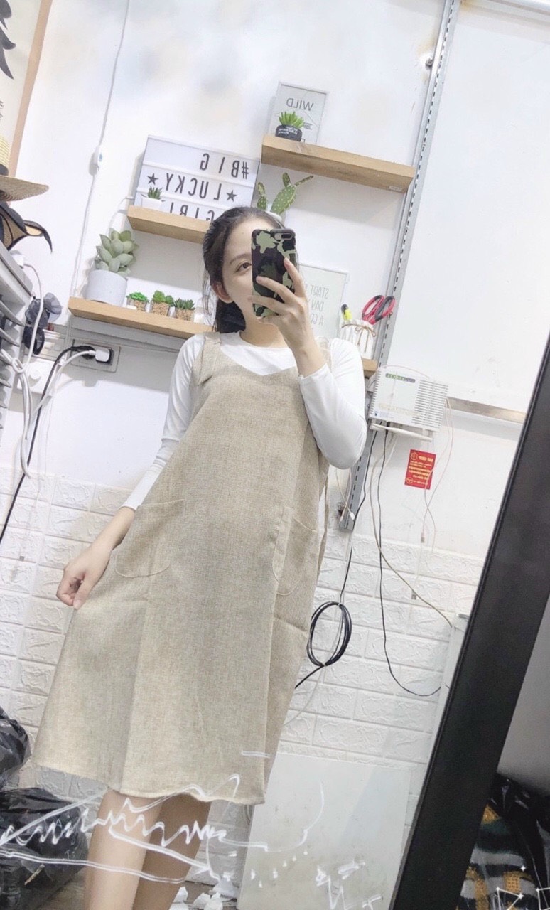 Yếm Bầu Dạ hai dây thu đông dễ thương
