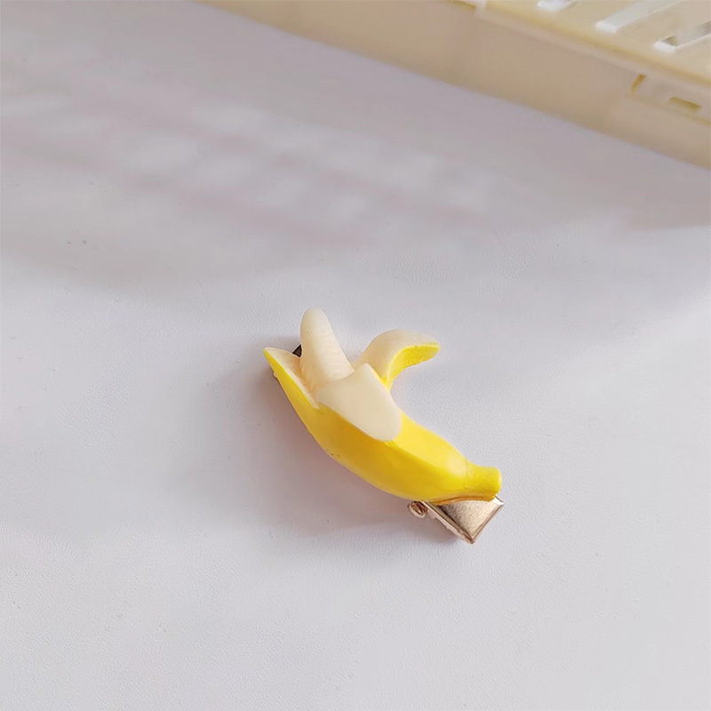 Mô phỏng dễ thương Kẹp tóc chuối Trái cây vui nhộn Phụ kiện tóc Nữ Duckbill Clip ROYALLOVEA