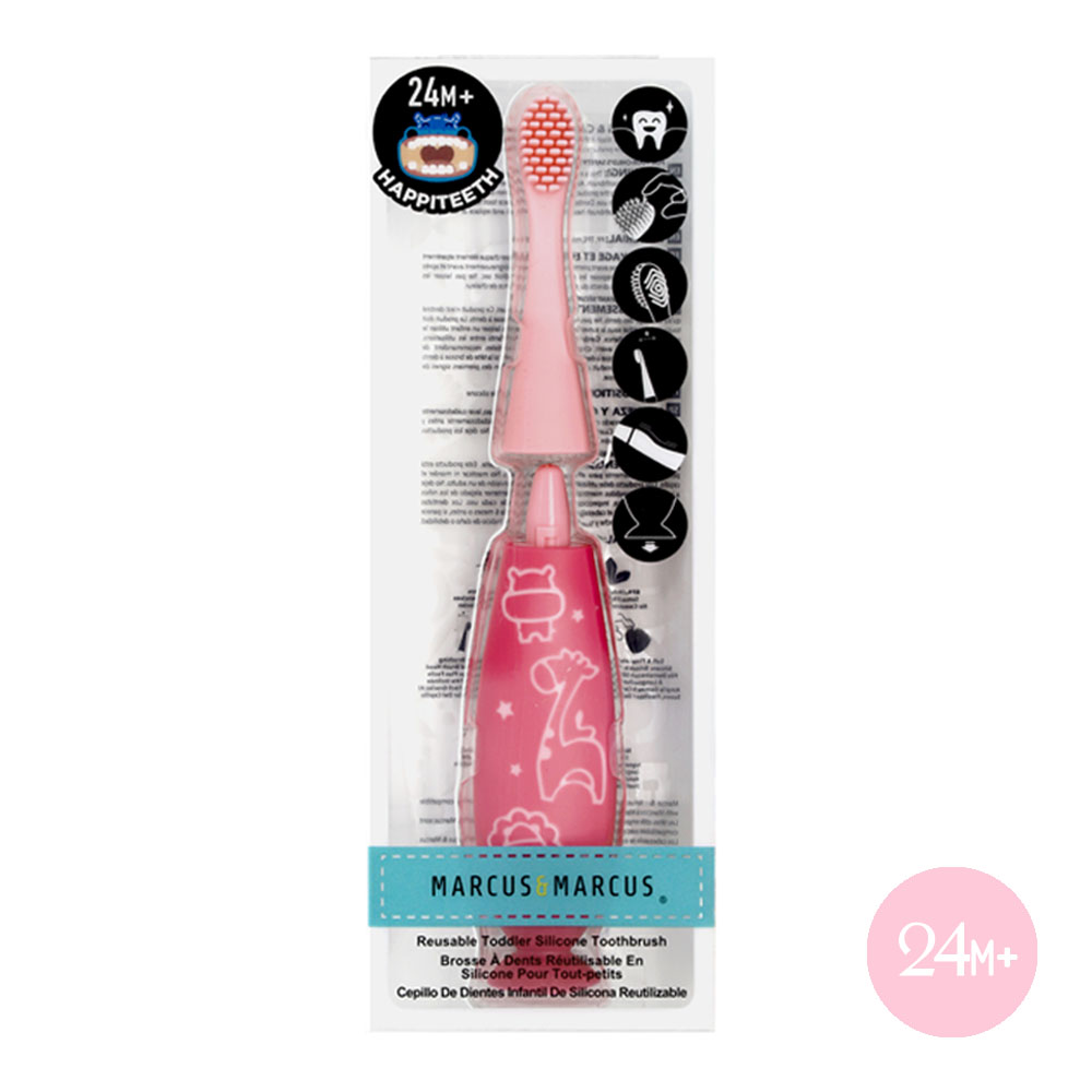 Bàn Chải Đánh Răng Silicon Cho Bé Marcus & Marcus, Từ 2 Tuổi – Hồng