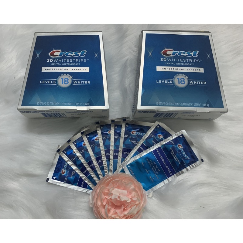 Miếng dán trắng răng Crest 3D White Professional Effects – Dán trắng răng cho răng thường