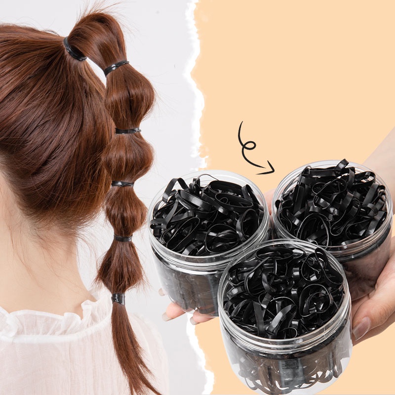 Set 1000 Dây Thun Cột Tóc Nhiều Màu Dùng Một Lần