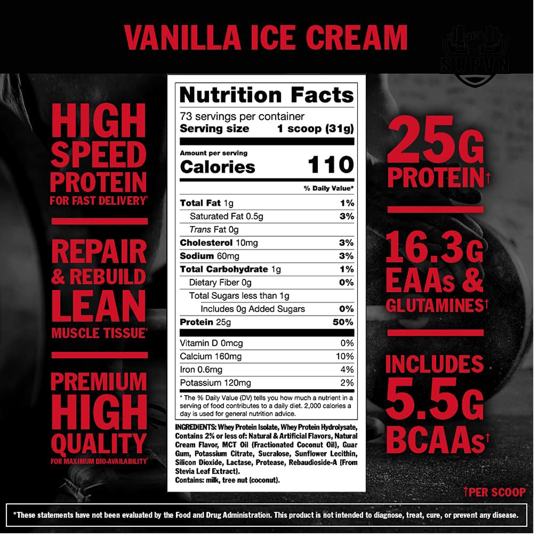[HCM]WHEY PROTEIN - MUTANT - ISO SURGE - 5lbs (73 servings )  - Bổ sung 100% whey protein isolate - Từ Canada