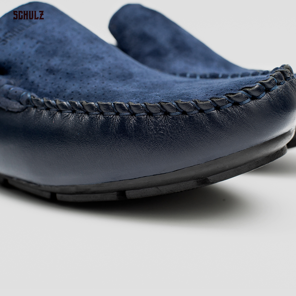 Giày Da Loafer Phối Da Lộn Schulz L3-II19NAVY