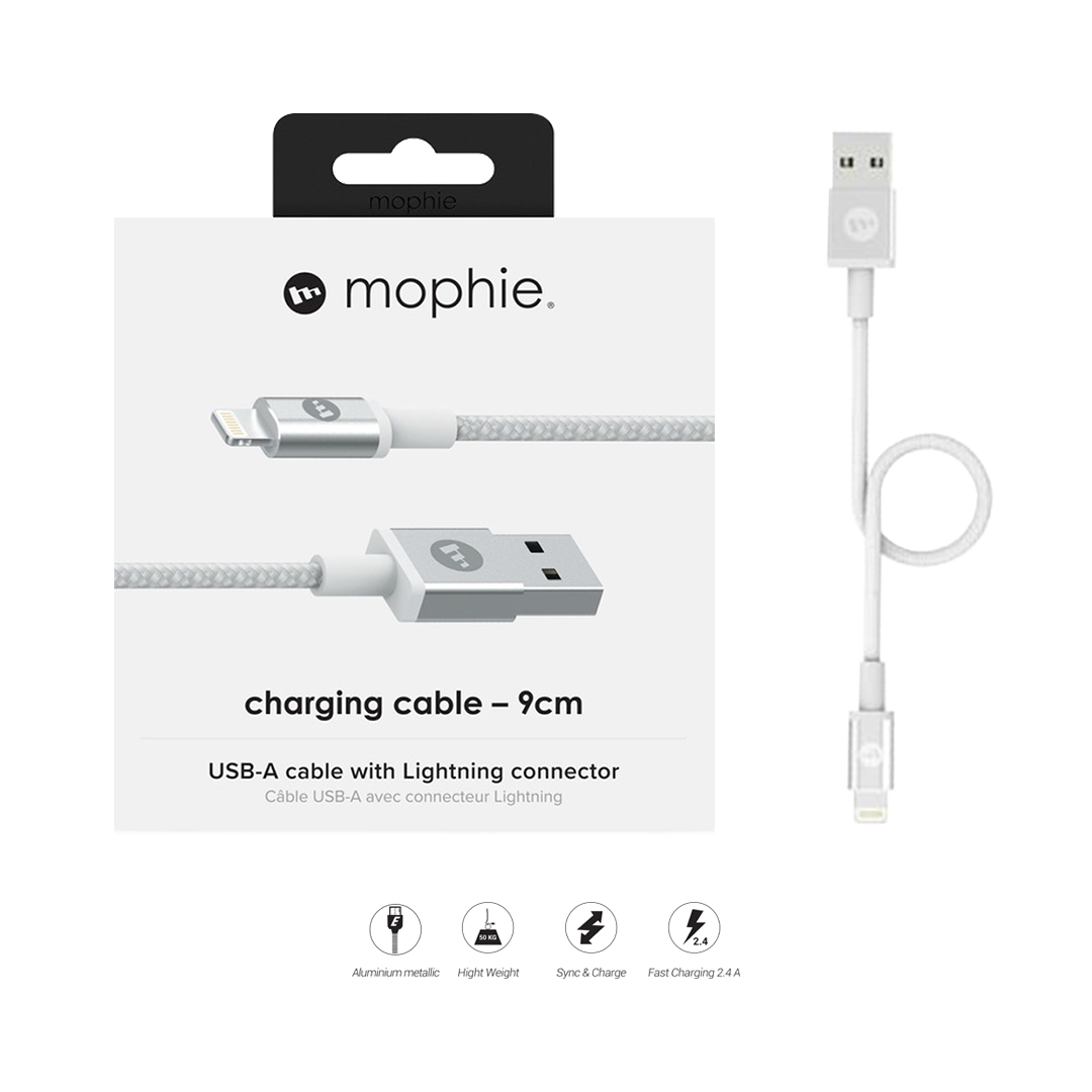 Cáp Lightning Mophie 9cm - Đầu lightning đạt chuẩn MFI