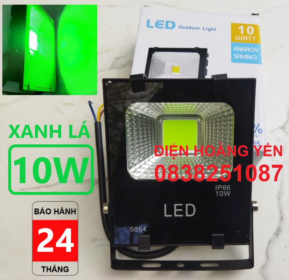 Đèn Led pha 10w ( ánh sáng màu xanh lá )