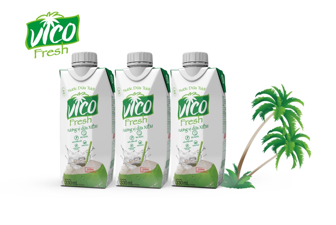 COMBO 2 HỘP NƯỚC DỪA XIÊM VICO FRESH 330ML