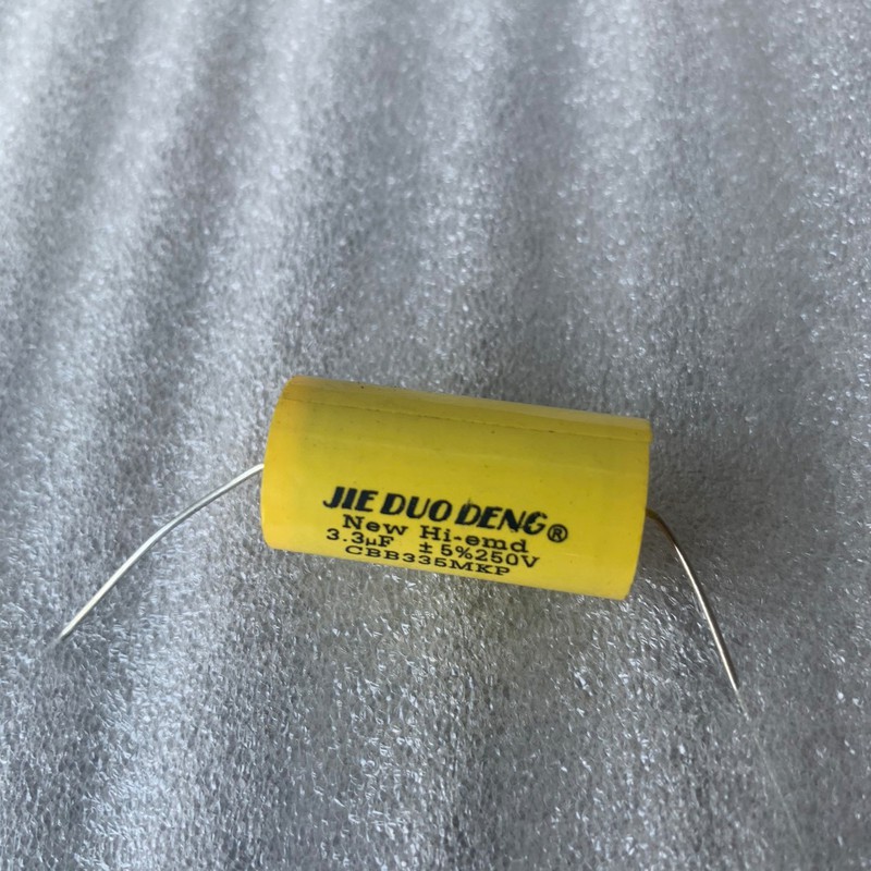 2 CON TỤ LOA TREBLE 3,3MF 250V - VÀNG TRÒN