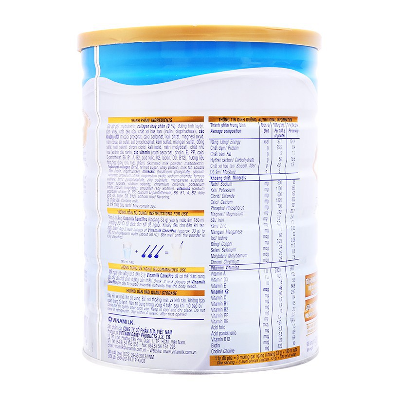 Sữa Bột Vinamilk Canxi Pro Hộp 900G