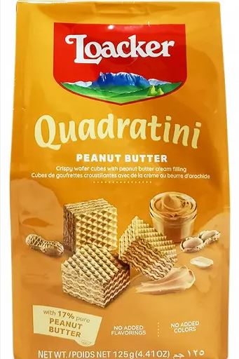 Date 27 Bánh xốp Loacker Quadratini của Ý nhiều vị 125g - socola, socola đắng, vani, hạt dẻ 125g và 110g