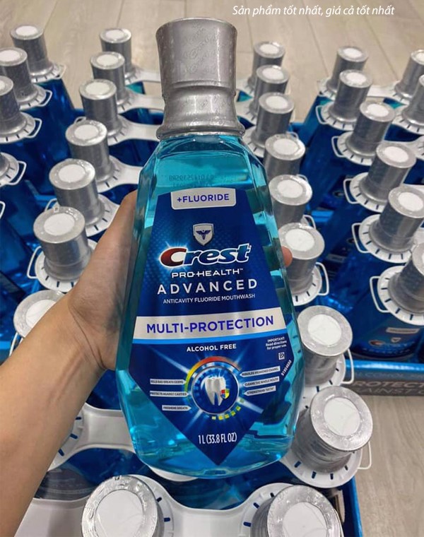 Nước súc miệng Crest Pro-Health Advanced Mouthwash Multi Protection (1L)