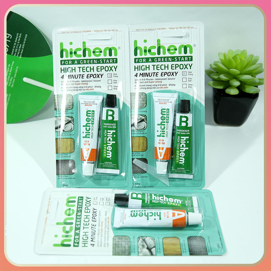 Keo A/B Hichem Epoxy High tech epoxy xám (2 thành phần)