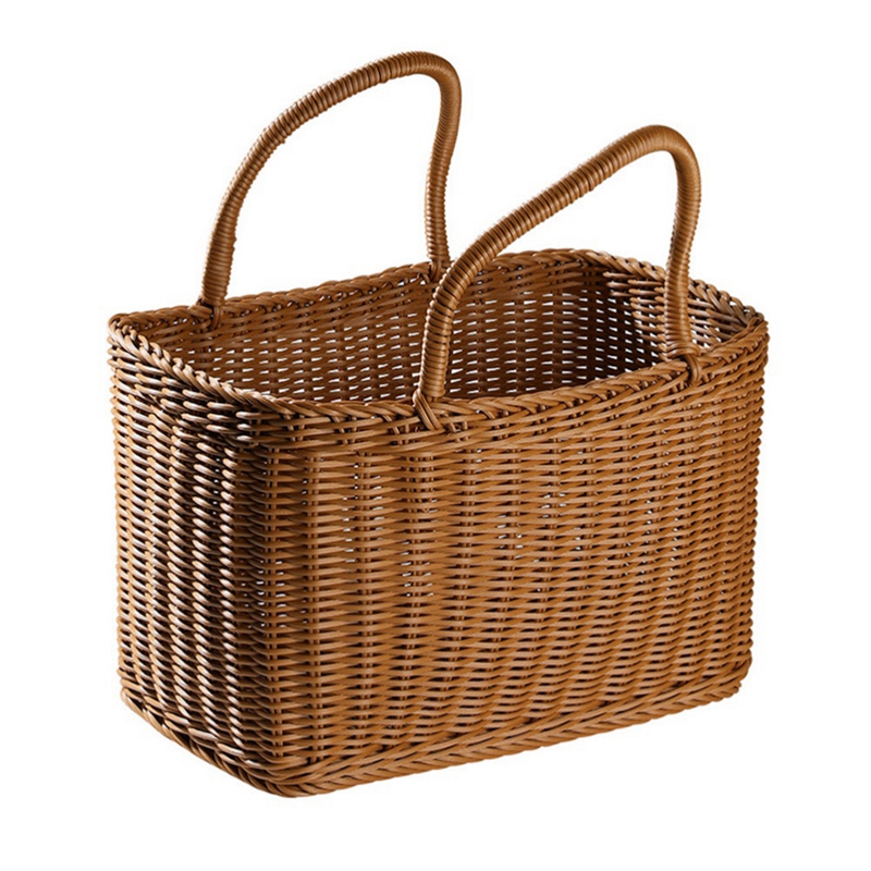 Home Shopping Basket Hand Vegetable Basket Decorative Woven Basket