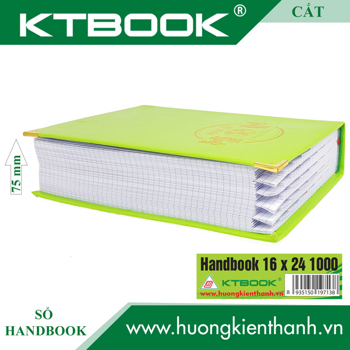 SỔ BÌA DA CAO CẤP HANDBOOK DÀI 1000 TRANG CẮT GÓC