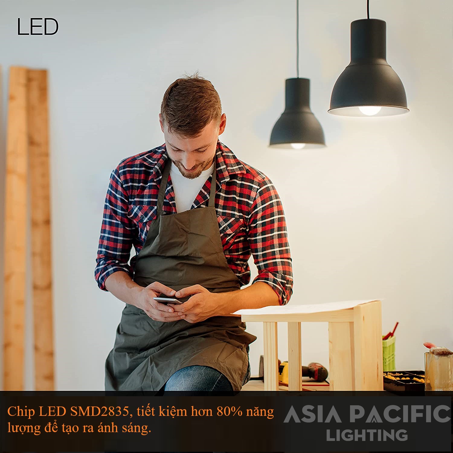 Bóng đèn led bulb Asia Pacific Lighting 5W (bóng đèn led búp tròn)