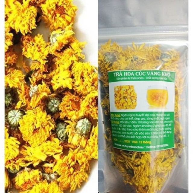 Trà Hoa Cúc Vàng Sấy Khô Sạch 200g