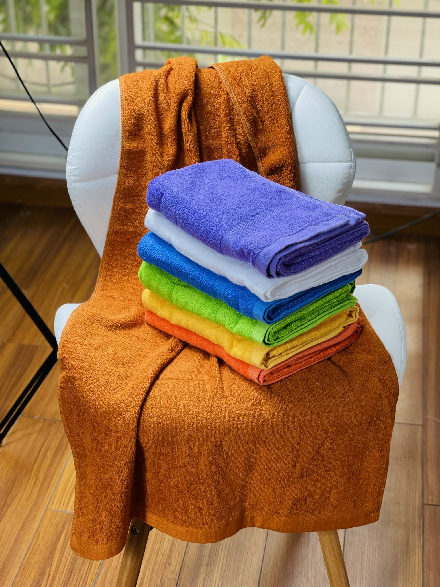 Combo 3 chiếc Khăn tắm cotton màu 50 * 100cm, Tân Thịnh