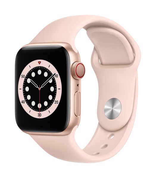 [NEW] Đồng hồ thông minh Apple Watch Series 6 40mm GPS + CELLULAR - Vỏ Nhôm Vàng, Dây Cao Su Vàng (M06N3VN/A) - Hàng chính hãng, mới 100%