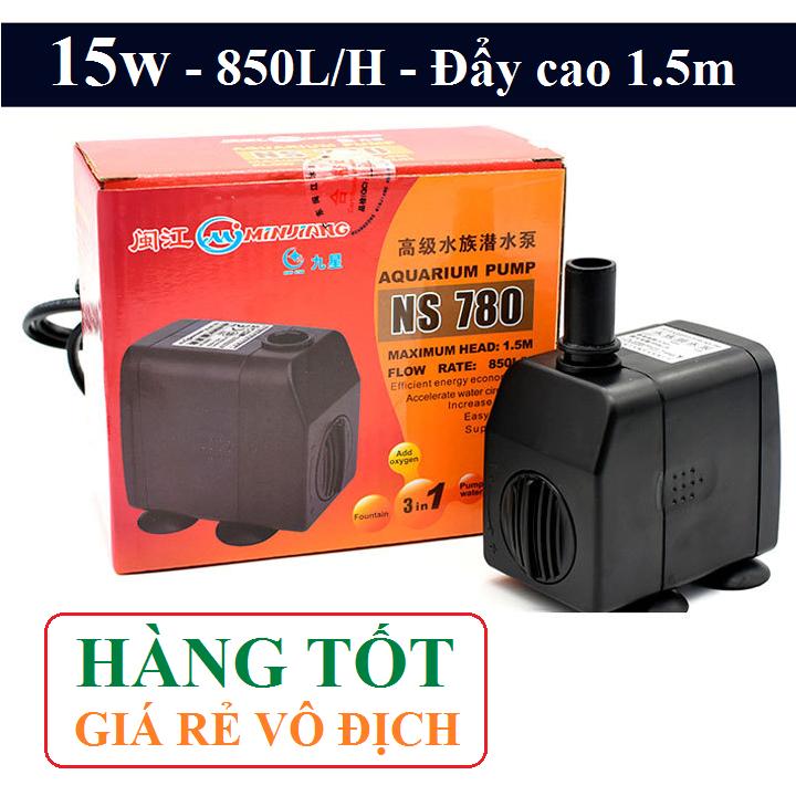 [HCM]Bơm chìm hồ cá 15w - 850LH - Đẩy cao 1.5m
