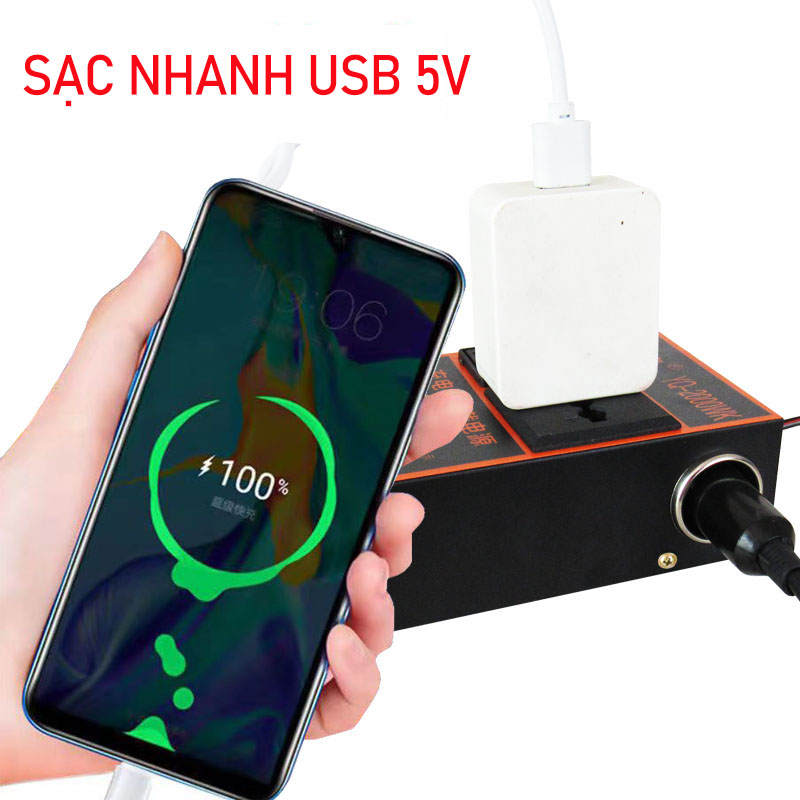 Car inverter 12v/24v to 220v car power converter multi-function car socket charger (CHỈ DÀNH CHO Ô TÔ NHỎ VÀ XE TẢI LỚN)