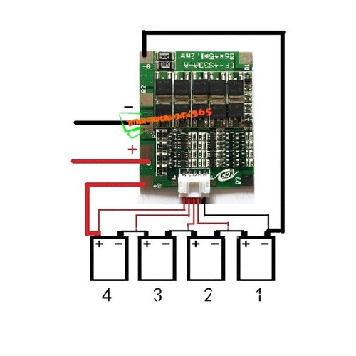 Mạch sạc và bảo vệ pin 14.8v 4s 30a - s2kp61