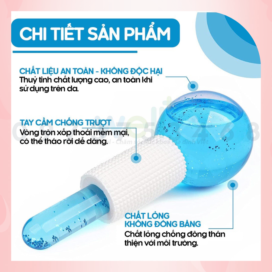 Quả cầu lạnh massage mặt, đẩy tinh chất