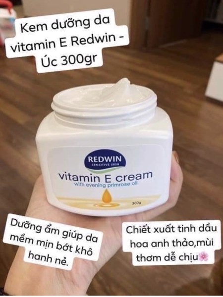[Hàng Úc] [300g] Kem dưỡng da mềm mịn REDWIN Vitamin E Cream