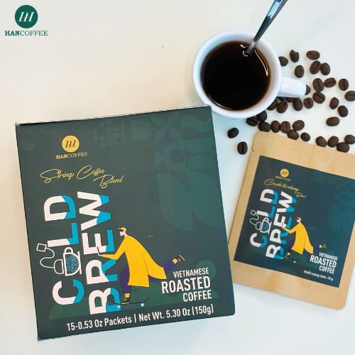 Cà phê Cold Brew HANCOFFEE PREMIUM BLEND hộp 10 x 20g