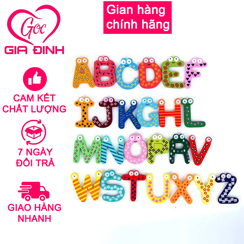 Bộ nam châm 26 chữ cái dạy bé học bài