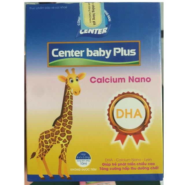 Siro Center baby Plus Calcium Nano - Giúp trẻ phát triển chiều cao, tăng hấp thu dưỡng chất (20 ống 10ml)