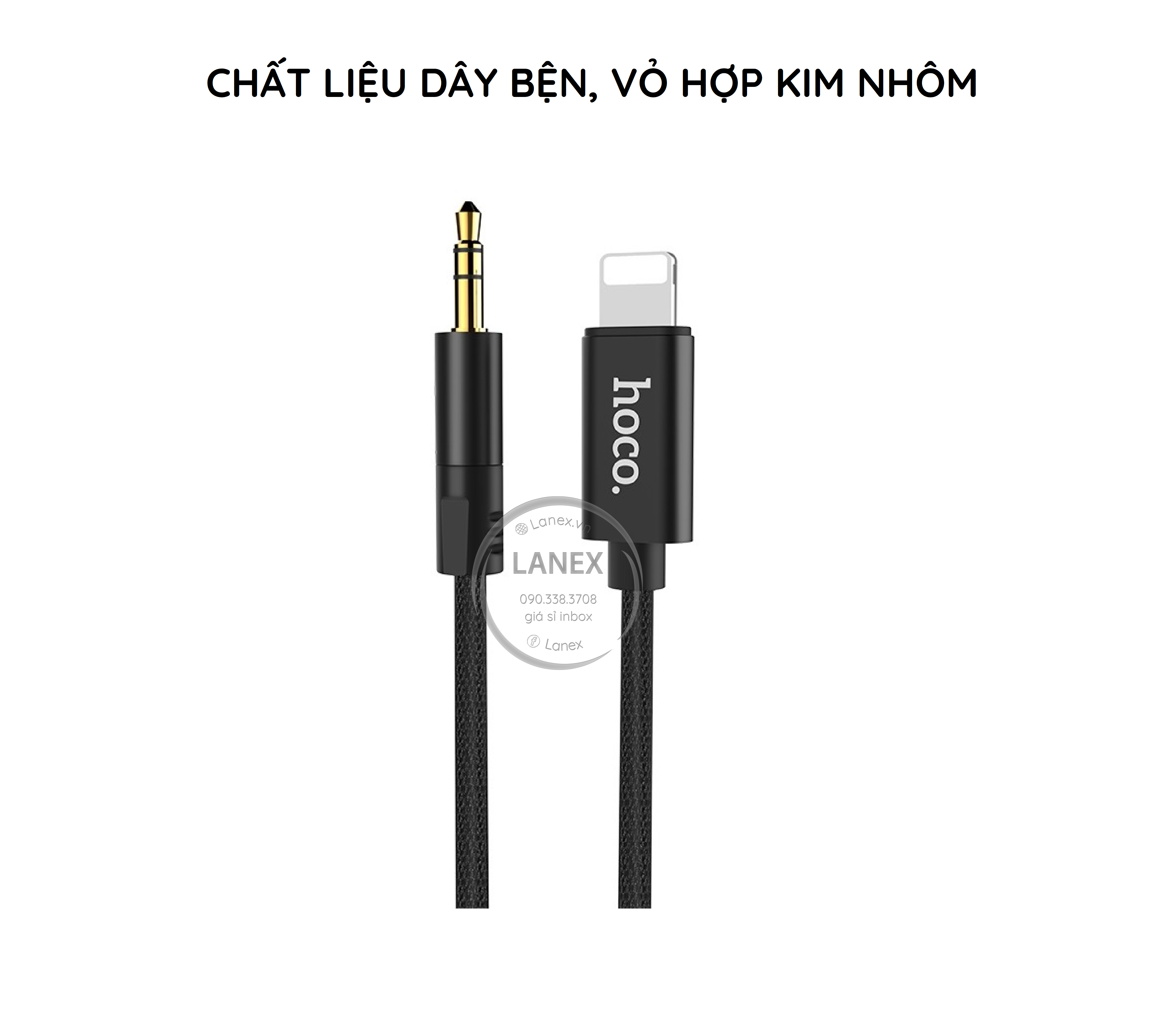 Bộ Chuyển Đổi Hoco Upa13 Cáp Audio Dây Dù Lightning Đến Jack 3.5mm