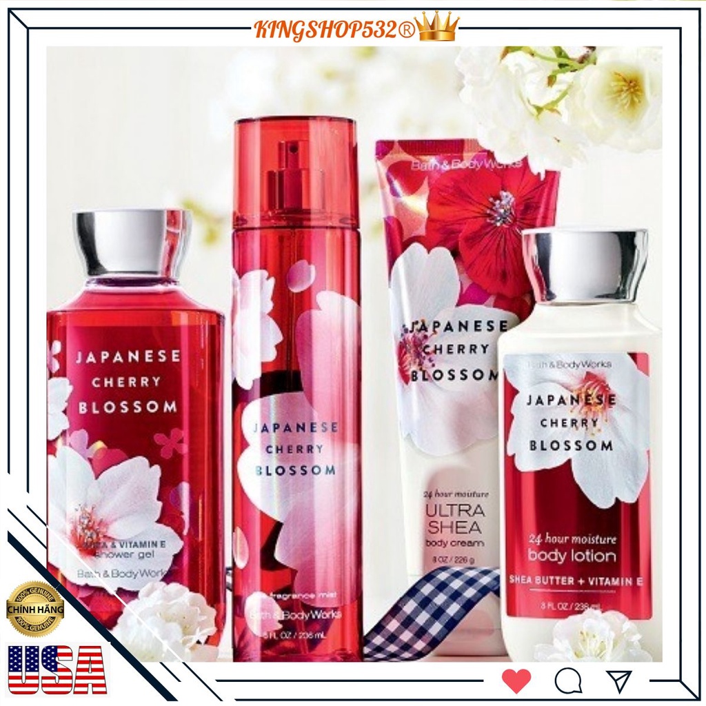 Cherry Blossom Mẫu Thử Xịt Thơm Toàn Thân Bath and Body Works Japanese Cherry Blossom