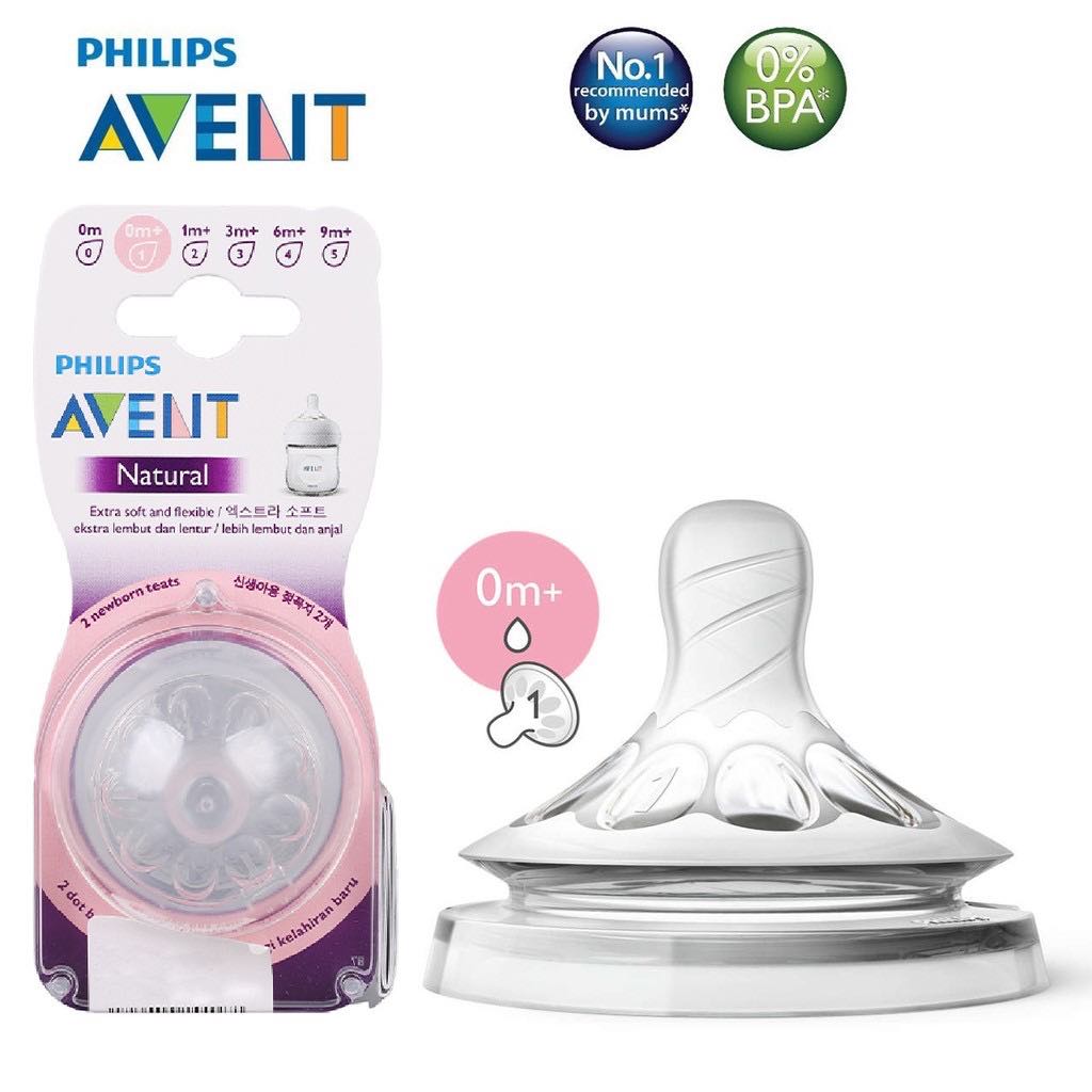 Núm Ty Thay Thế Bình Philips Avent Tự Nhiên đủ size