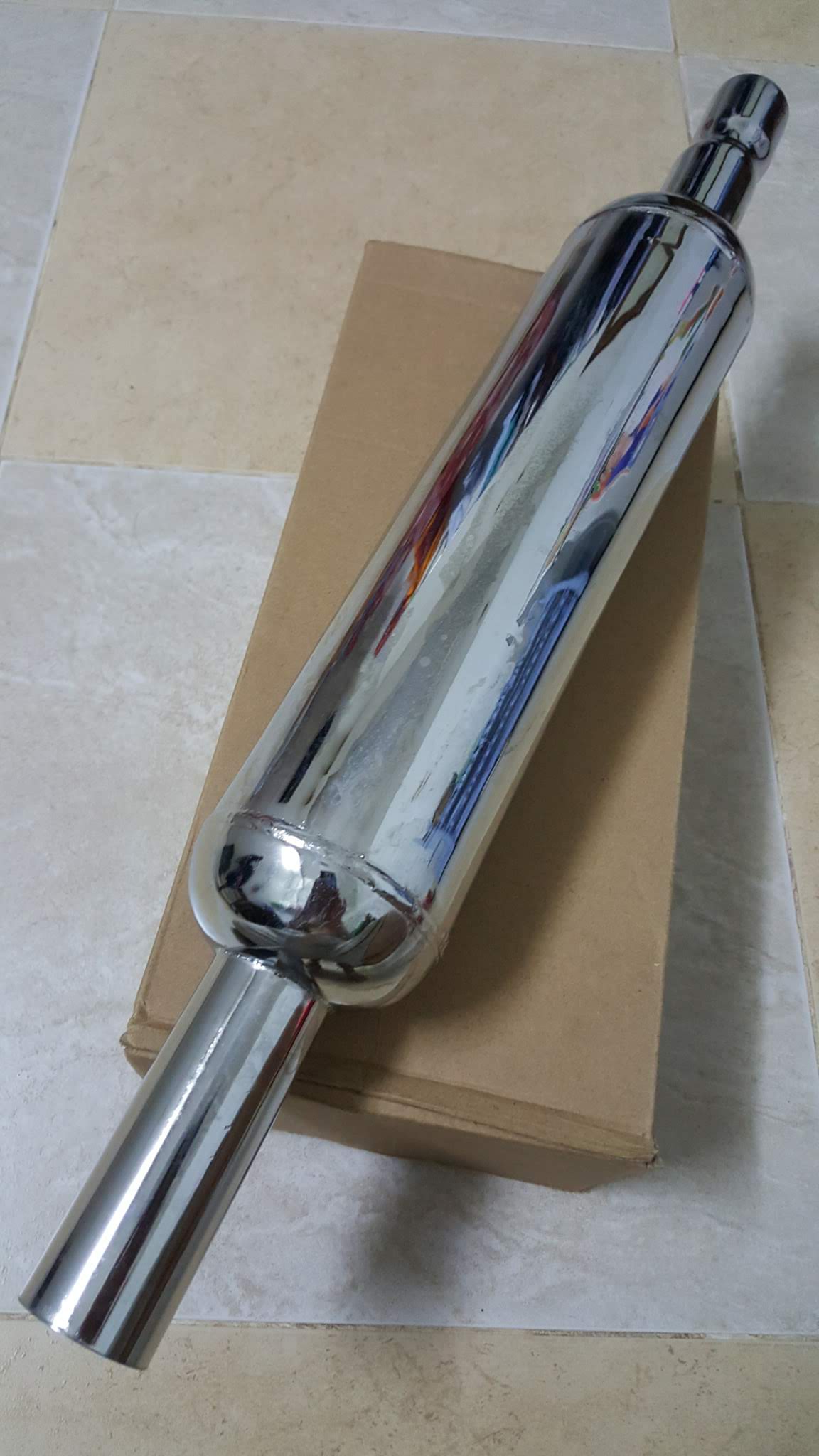 PÔ CỔ CHAI TRẮNG BẠC LOẠI 1 cho CD 125,GN150 GZ150 CAFER RACER