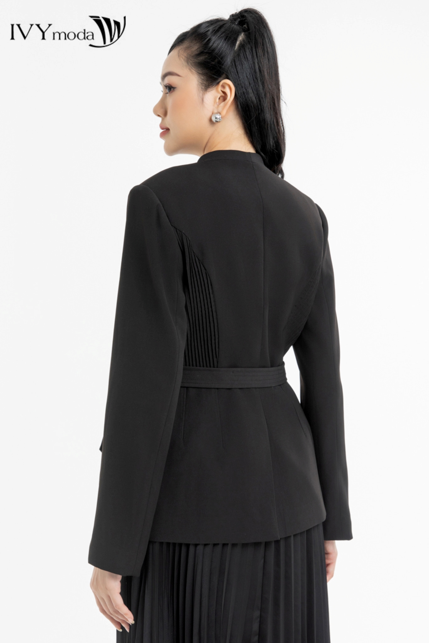 [TỪ 20H 8.9 - VOUCHER 10% ĐƠN 499K|GIẢM TỐI ĐA 150K] Elegant Blazer - Áo blazer phối đai IVY Moda MS 67T0132