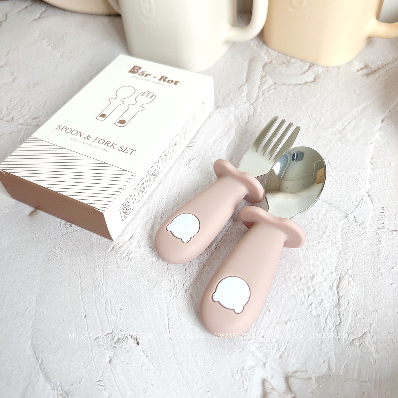 Set thìa dĩa ăn dặm Bar rot