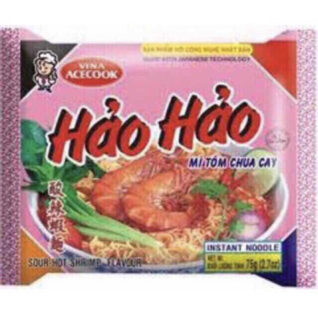 Thùng mì HẢO HẢO tôm chua cay 30 gói