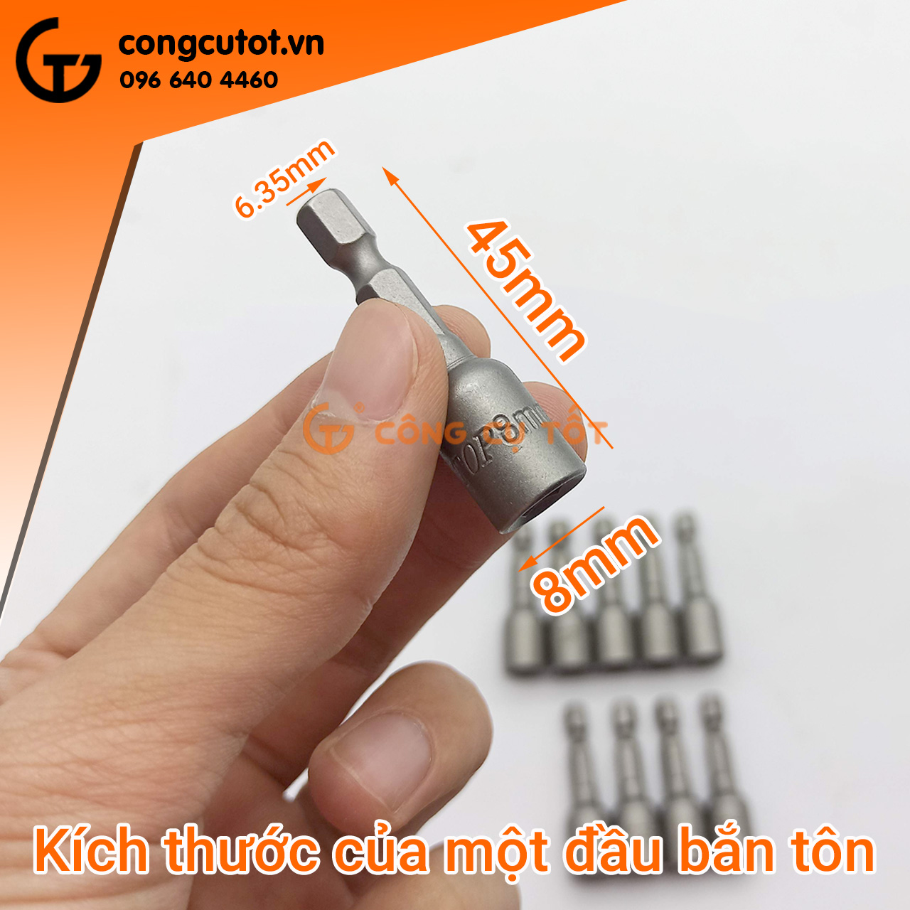 Đầu bắn tôn TOP 8mm