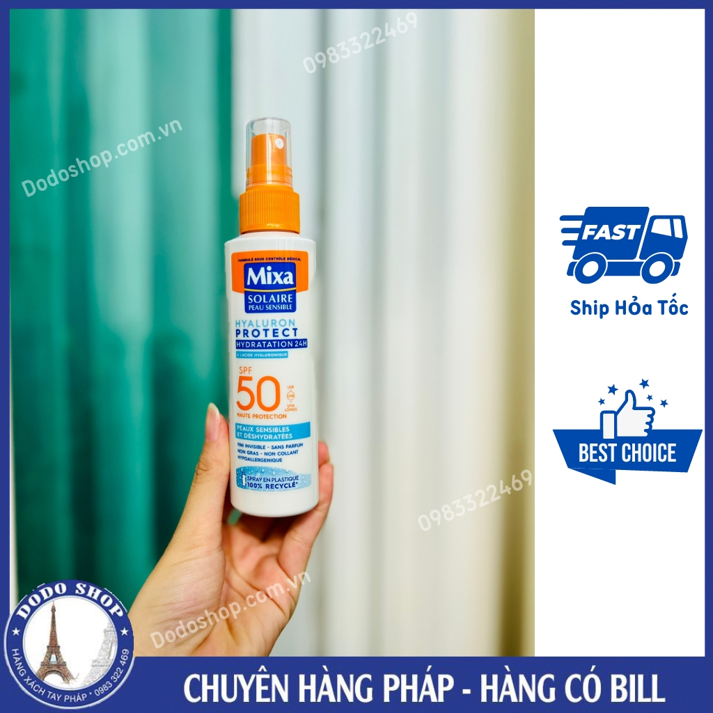Kem chống nắng mixa solaire spf50 dạng xịt, hàng nội địa pháp_dodoshop.com.vn