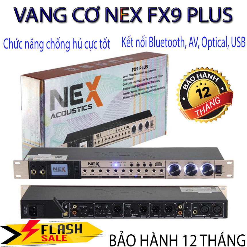 [ HÀNG NHẬP KHẨU ] Vang Cơ Nex Fx-9 Plus Chính Hãng - Vang Cơ Nex Fx-9 Plus Mới 2021 - Tổng Hợp Vang Cơ - Chống Hú - Bluetooth usb cổng quang, Điều Chỉnh Âm Sắc (Bass  Midle  Treble) Màn Hình Les Hiển Thị Kết Nối Bluetooth.