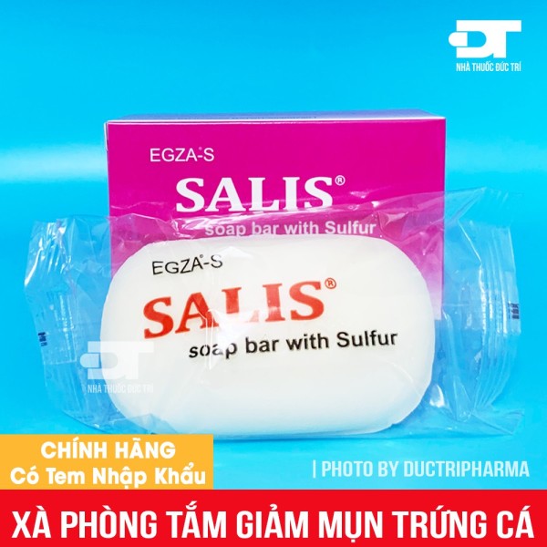 Xà phòng y khoa salis soap bar with sulfur, cam kết hàng đúng mô tả, chất lượng đảm bảo an toàn đến sức khỏe người sử dụng