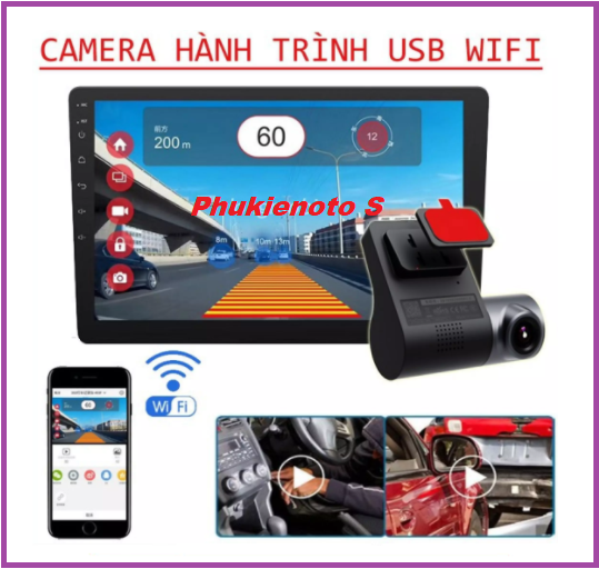 Camera oto,Camera hành trình V2 cho ô tô, xe hơi, full HD 1080p