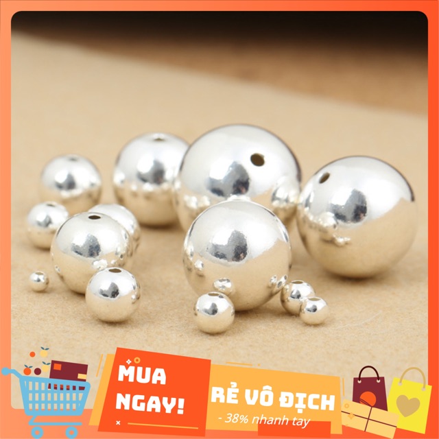 [Siêu rẻ] 2 Charm bi bạc 2mm - MH390