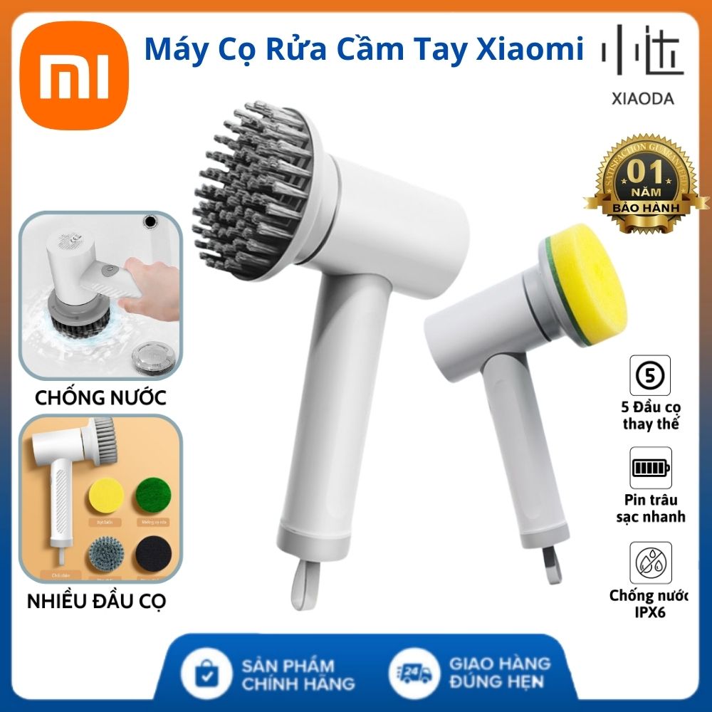 Xiaomi Xiaoda mini multi-functional handheld toilet brush-10W large power easy replacement charging toilet brush 5 heads