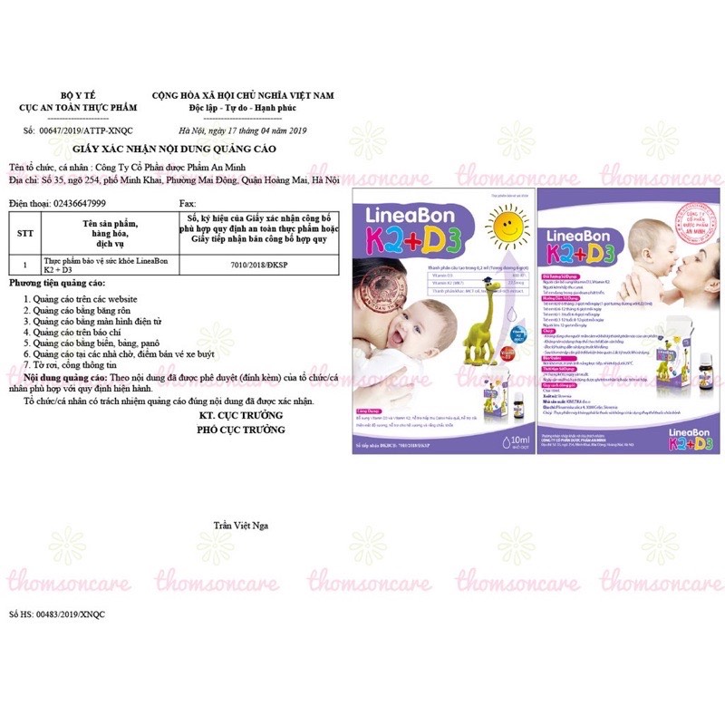 [KÈM QUÀ]LineaBon K2+D3 drops Vitamin K2 D3 tăng chiều cao date mới nhất