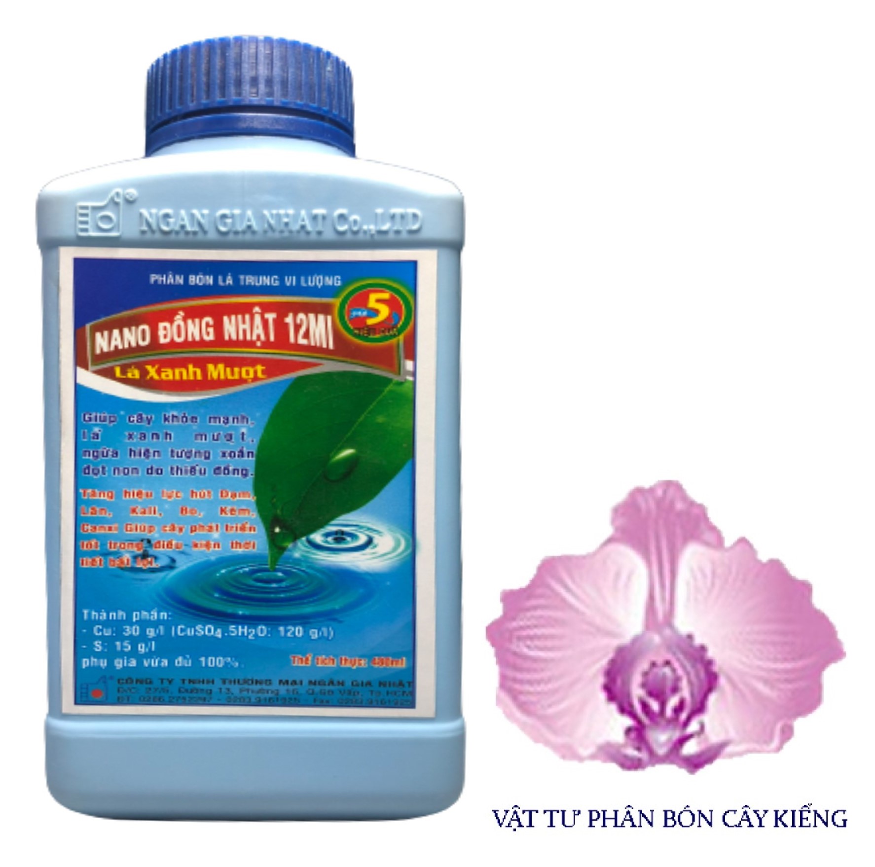 Nano đồng nhật 12mi - phân bón lá trung vi lượng - cây khỏe mạnh – lá xanh mượt - #352a# 480ml