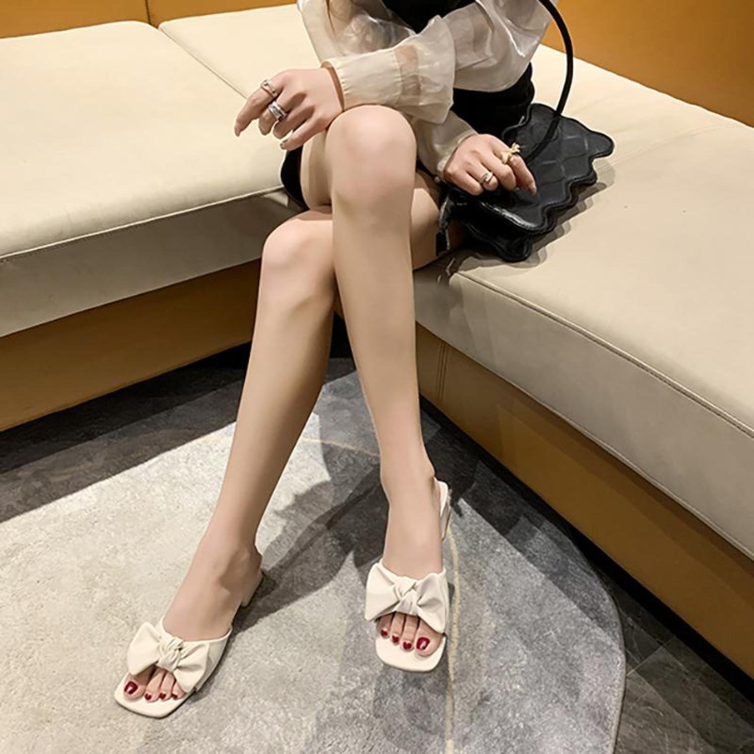 Dép cao gót nữ big size Quảng Châu GQC23
