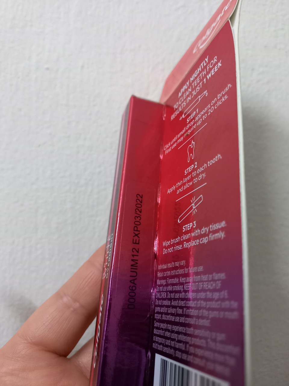 Bút tẩy trắng răng Colgate Optic White Overnight 2,5ml-( date 7/2022)