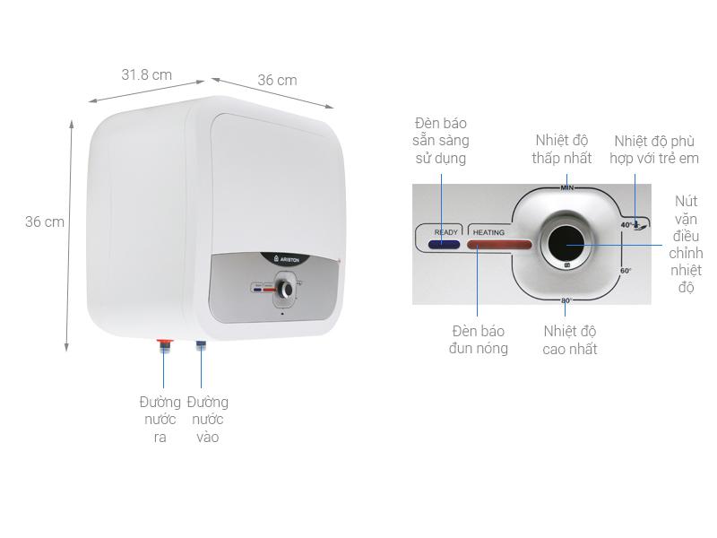 Bình nước nóng Ariston Andris2 RS 30 Lít (AN2 30RS ) Model 2018