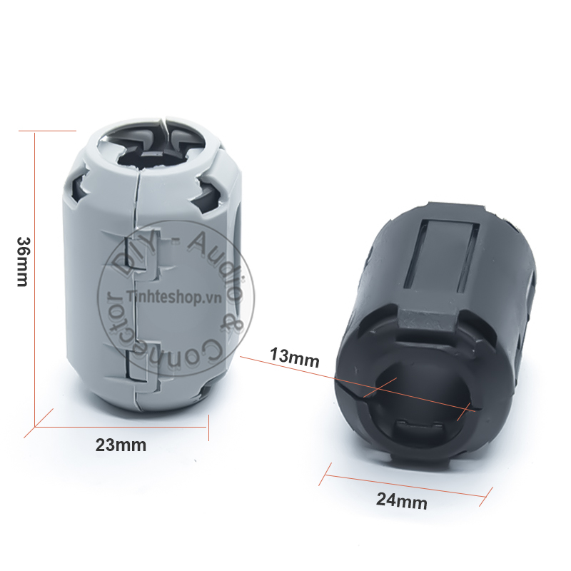 Kẹp ferrite lọc nhiễu EMI RFI cho Dây điện Dây âm thanh Cáp nguồn âm thanh OD13mm 1 chiếc