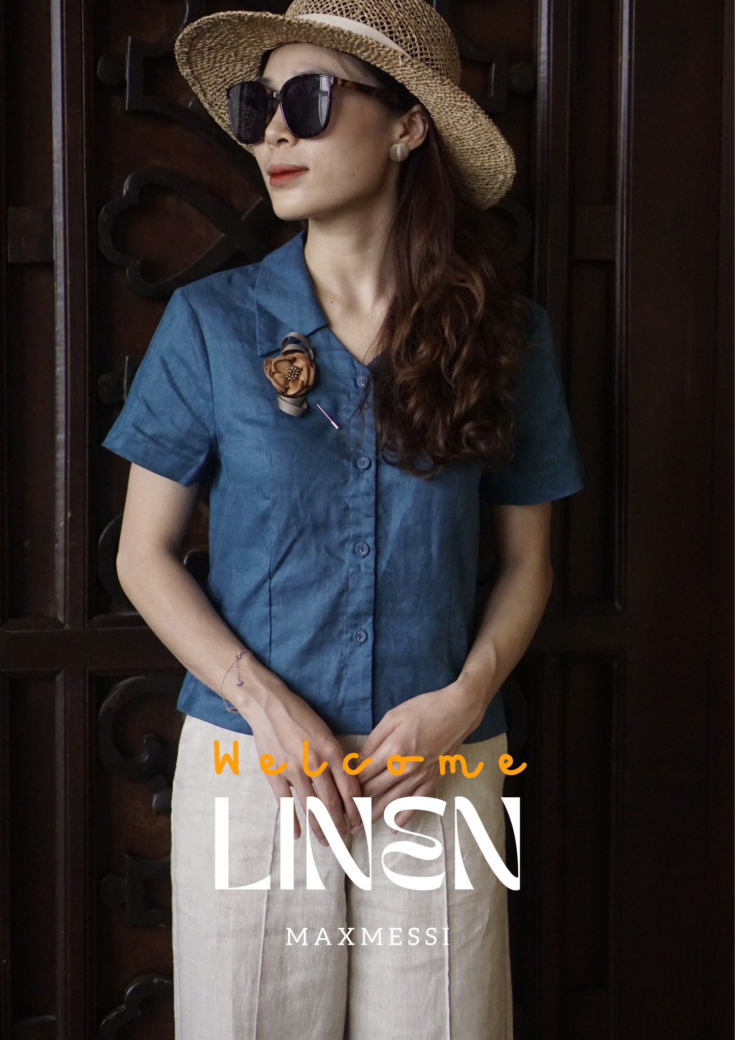 MaxMessi Áo Linen tưng cao cấp cổ bẻ ANILA